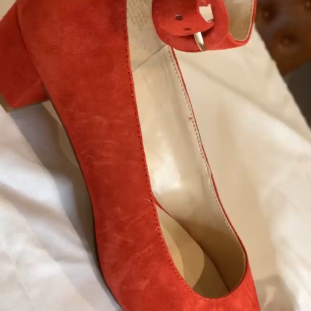 Reddish high heels